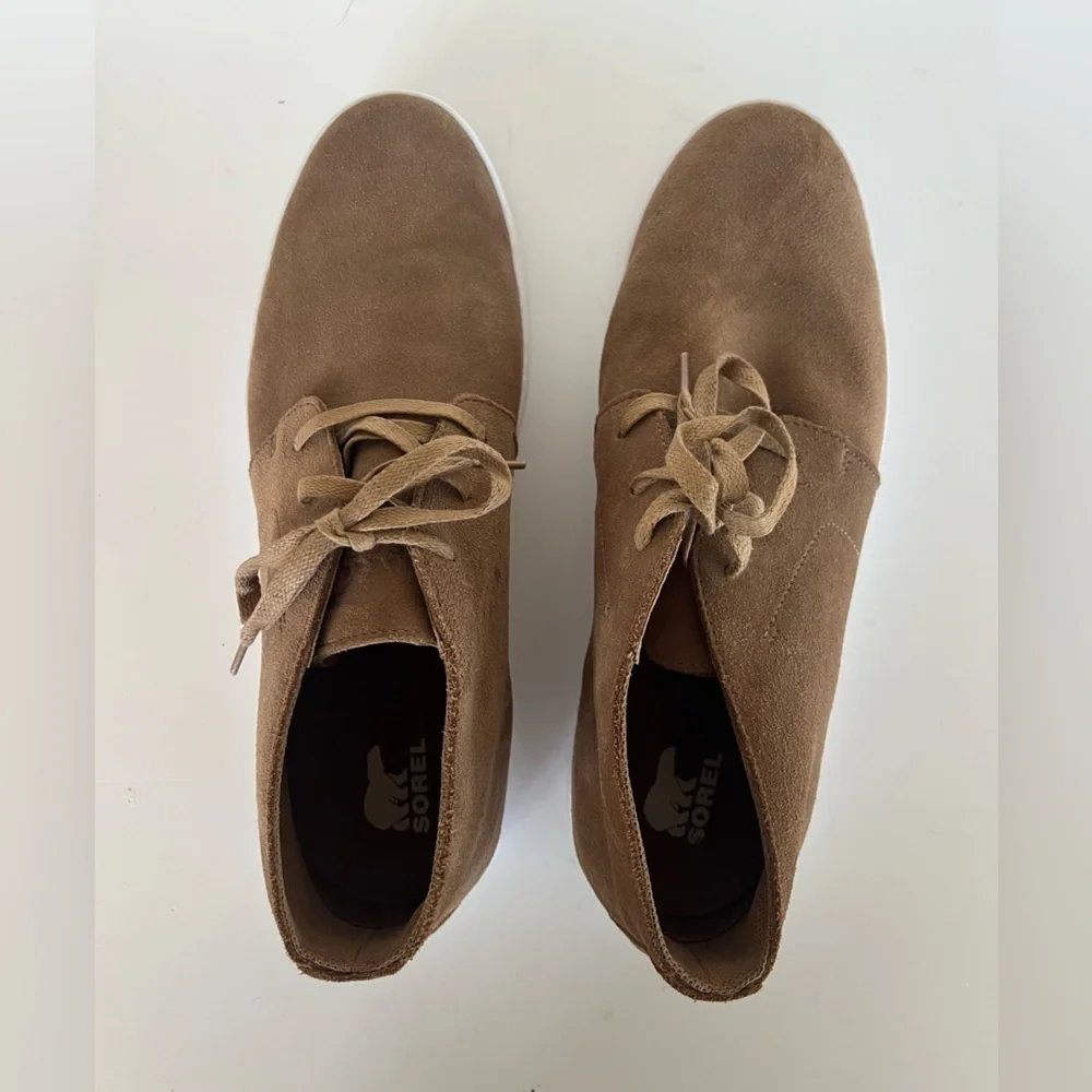 Sorel Cstreet Suede Waterproof Chukka Sneaker in Brown, size 11.5